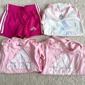 Adidas Kids Pink and White Apparel Set